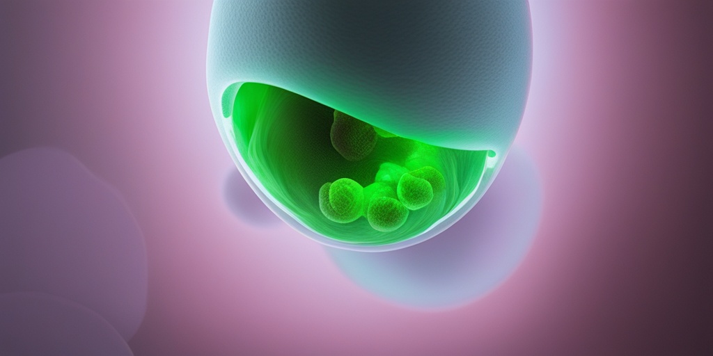 3D rendered fetus in womb with subtle green glow, surrounded by COVID-19 virus particles, conveying concern.