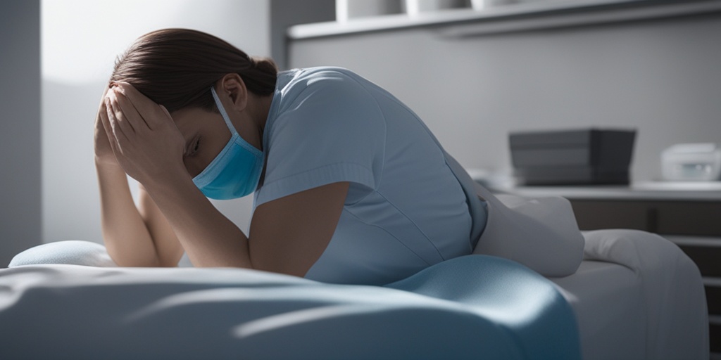 A young adult patient lies in a hospital bed, showing symptoms of Epidemic Cerebrospinal Meningitis such as headache and fever.