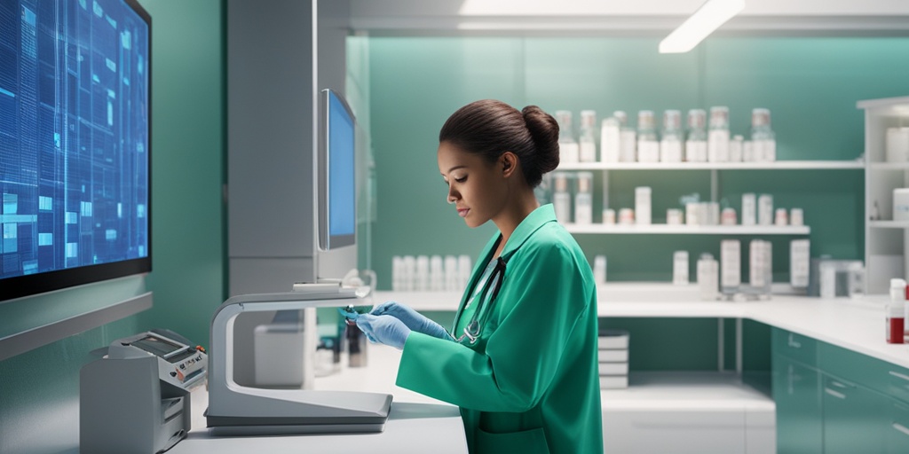 Healthcare professional conducting a diagnostic test for Classic Galactosemia in a laboratory setting.