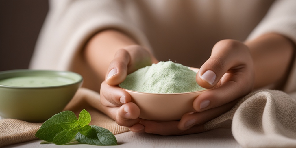 Person applying a topical cream to an affected area, conveying hope and empowerment with a warm, natural lighting setup.