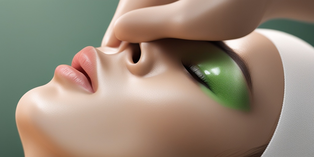 Person applying a warm compress to their eyelid with a subtle steam effect, showcasing treatment options for Hordeolum.