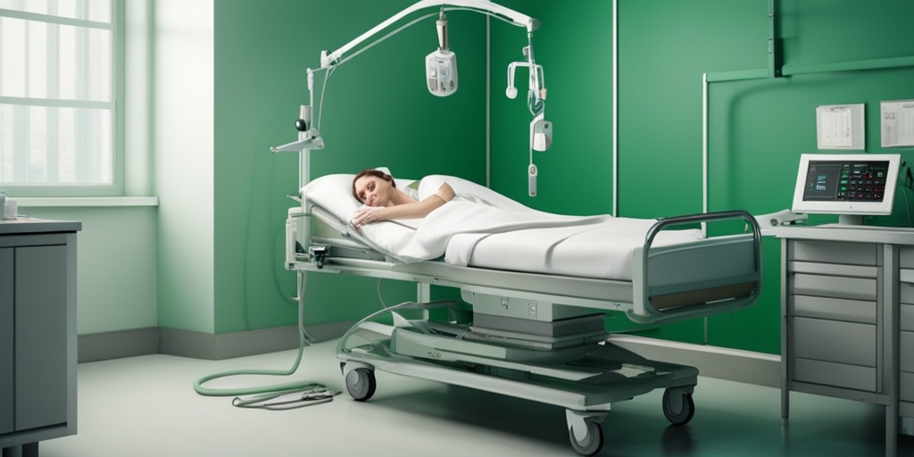 Person lying in hospital bed surrounded by medical equipment, conveying severity of Anorexia Nervosa complications.