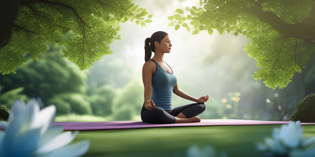 Person practicing yoga in peaceful natural setting, showcasing natural remedies for balance disorders.