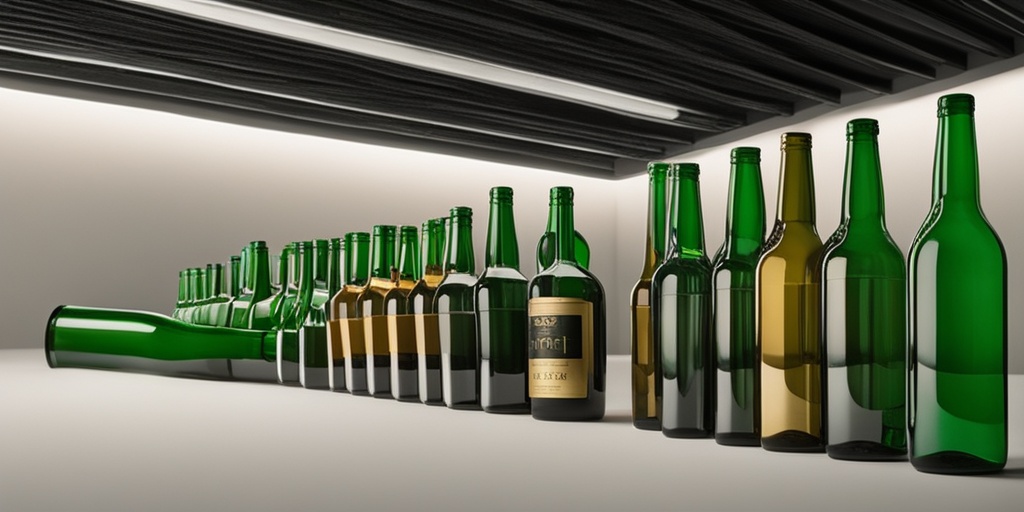 Person trapped in cycle of addiction surrounded by empty bottles and symbolized by 3D rendered chain