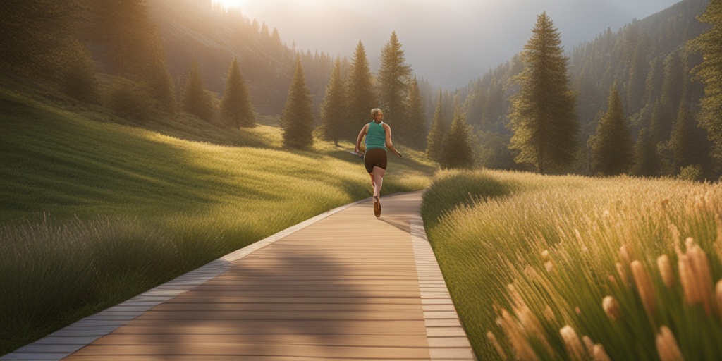 Person with Chanarin Dorfman Disease exercising outdoors to manage their condition.