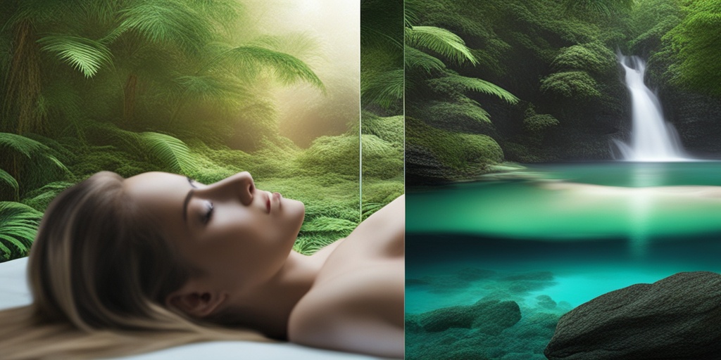 Split-screen image contrasting anxiety with peacefulness, highlighting Valerian Root benefits.