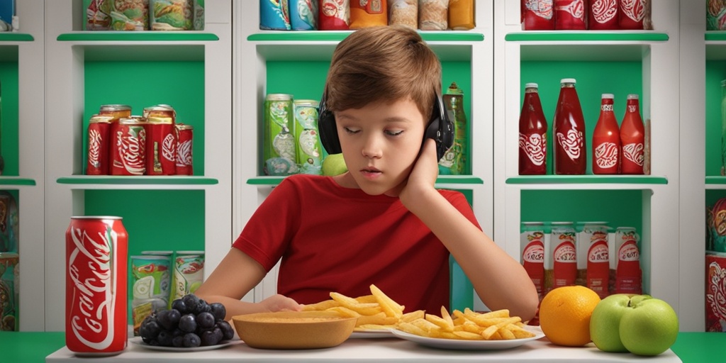 Split-screen image shows a child consuming unhealthy snacks versus engaging in healthy habits to illustrate risk factors for Type 2 Diabetes in kids.