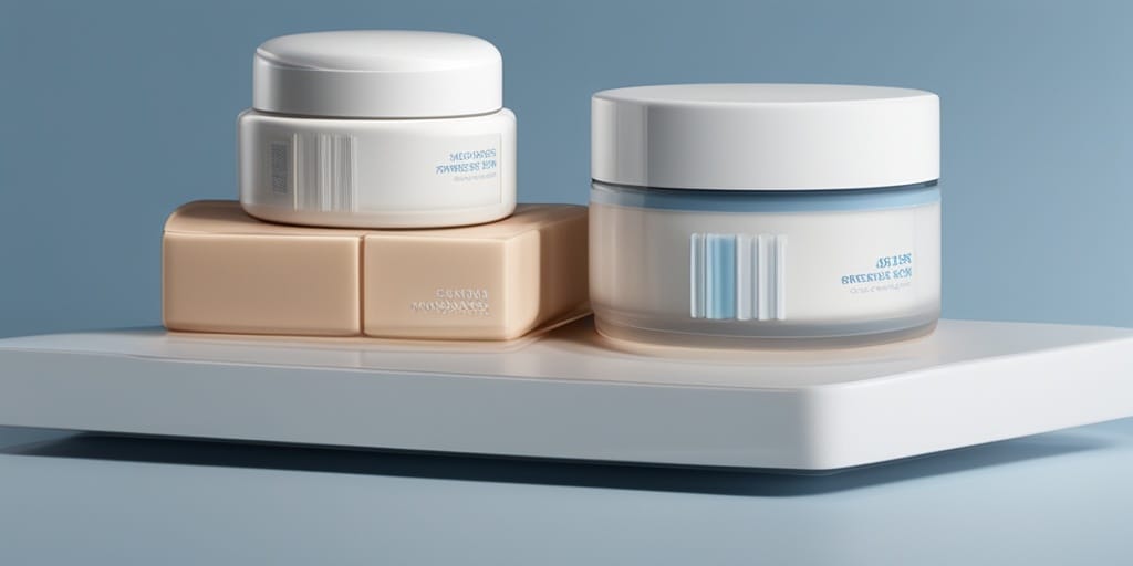 Treatment options for blisters, including creams, bandages, and ice packs, on a clean background with subtle blue and creamy white colors.