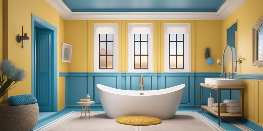 A woman practices good hygiene in a bright bathroom, surrounded by healthy items, promoting preventive measures against yeast infections.  .png