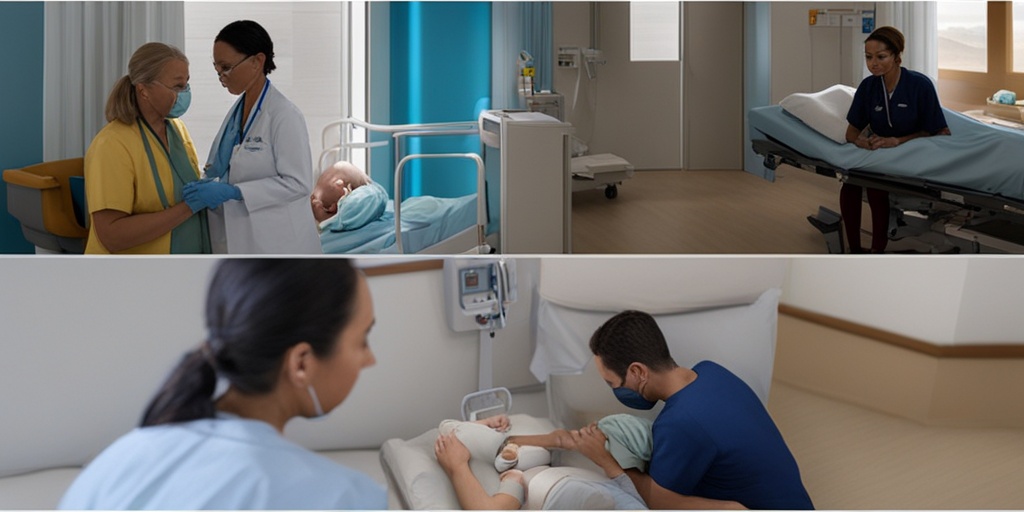 A child receives care in a hospital, surrounded by attentive staff and a supportive parent, emphasizing hope and resilience.  .png