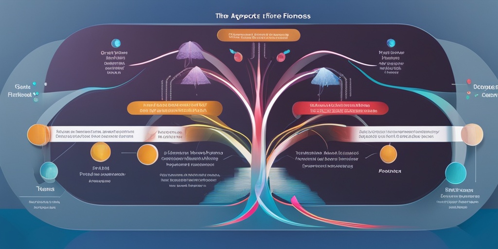 A family tree diagram illustrates Cystic Fibrosis risk factors, highlighting genetic markers and respiratory elements in vibrant colors.  .png