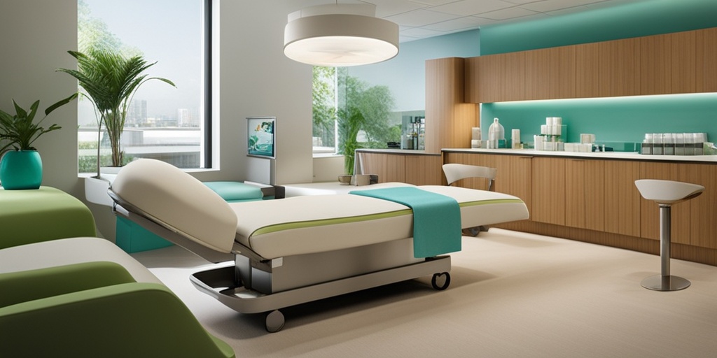 A healthcare professional discusses treatment options with a patient in a bright, inviting clinic, emphasizing personalized care and hope.  .png