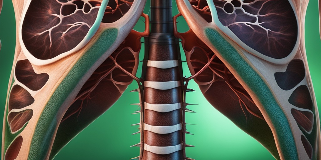 Close-up of lungs reveals granulomas, showcasing intricate textures and colors, emphasizing the impact of sarcoidosis.  .png