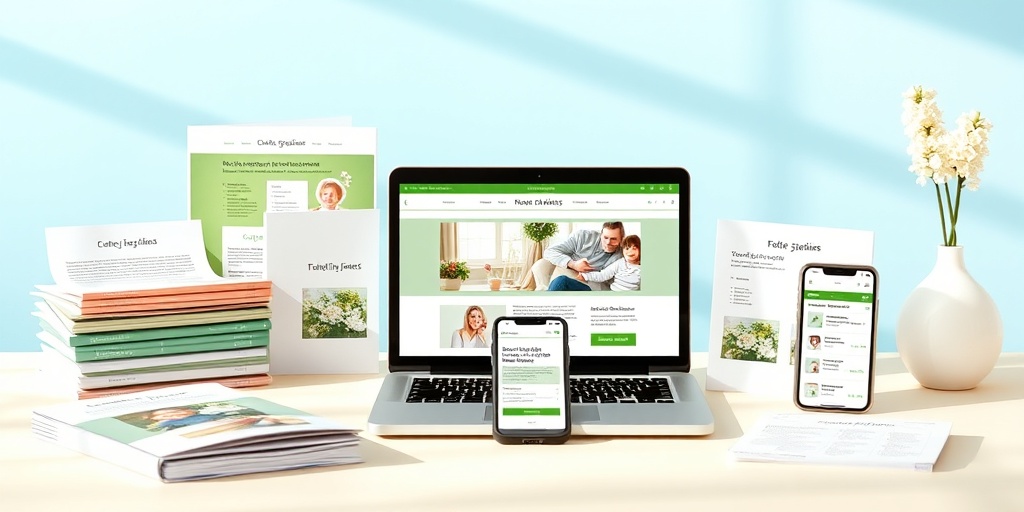 A bright workspace displays funeral planning resources, symbolizing accessibility and support for families during the process.  5.png