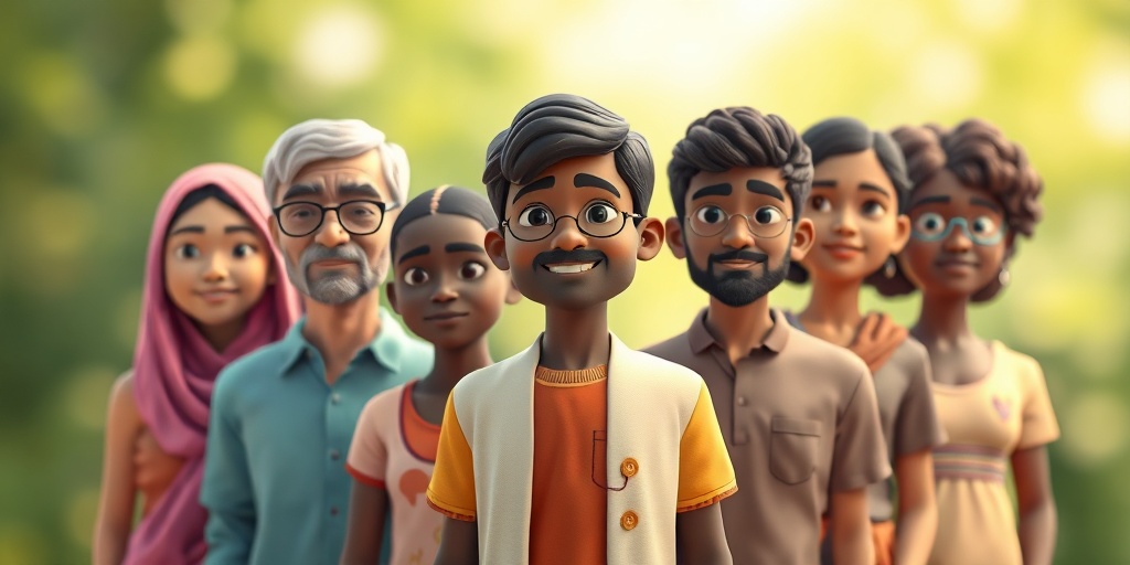 A diverse group illustrates Tuberculosis risk factors in a community, emphasizing awareness and prevention in a harmonious environment.3.png