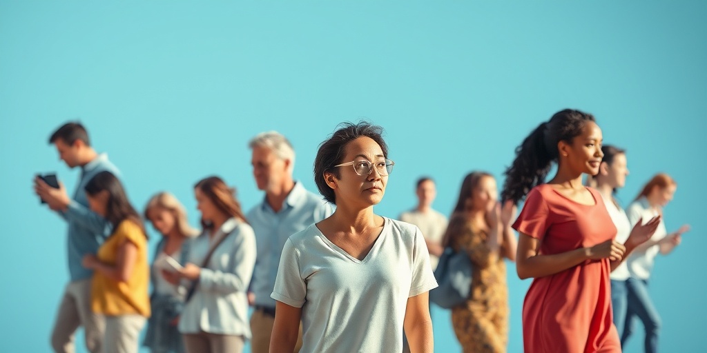 A diverse group of individuals engaged in activities, symbolizing resilience with Arnold-Chiari Malformation, set in an uplifting blue atmosphere. 5.png