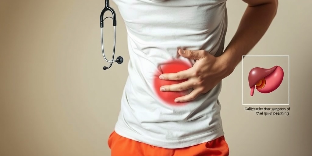 A person clutches their abdomen in pain, surrounded by medical symbols on a creamy white backdrop. 2.png
