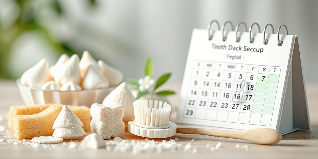 An informative image featuring sugary foods and dental tools, illustrating risk factors for tooth decay in high detail.3.png