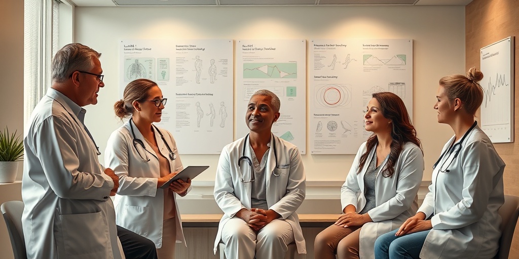 Healthcare professionals discuss LAM treatment options with a patient in a modern office, emphasizing collaboration and care.  4.png