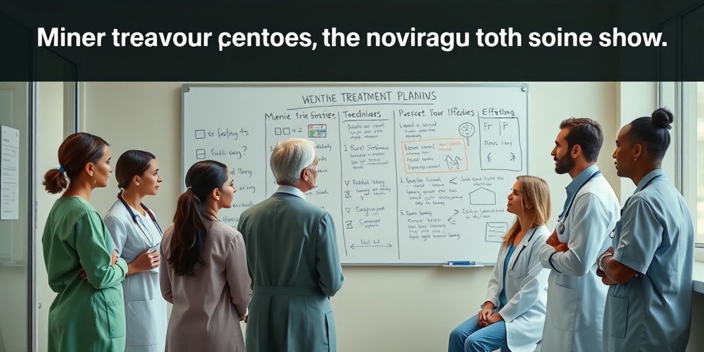 Healthcare professionals discuss mini-stroke treatment options in a modern hospital, showcasing collaboration and hope for recovery.  4.png