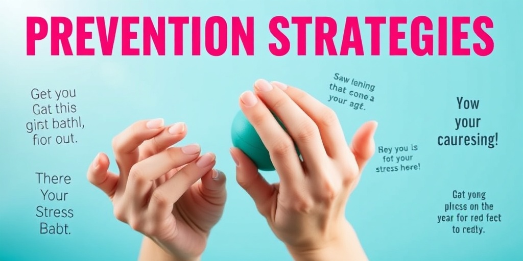 Person using a stress ball in a serene blue environment, promoting positive coping strategies to prevent nail-biting with uplifting lighting.5.png