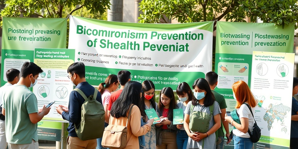 Public health campaign educating community members on bioterrorism prevention through engaging informational materials and banners.  5.png