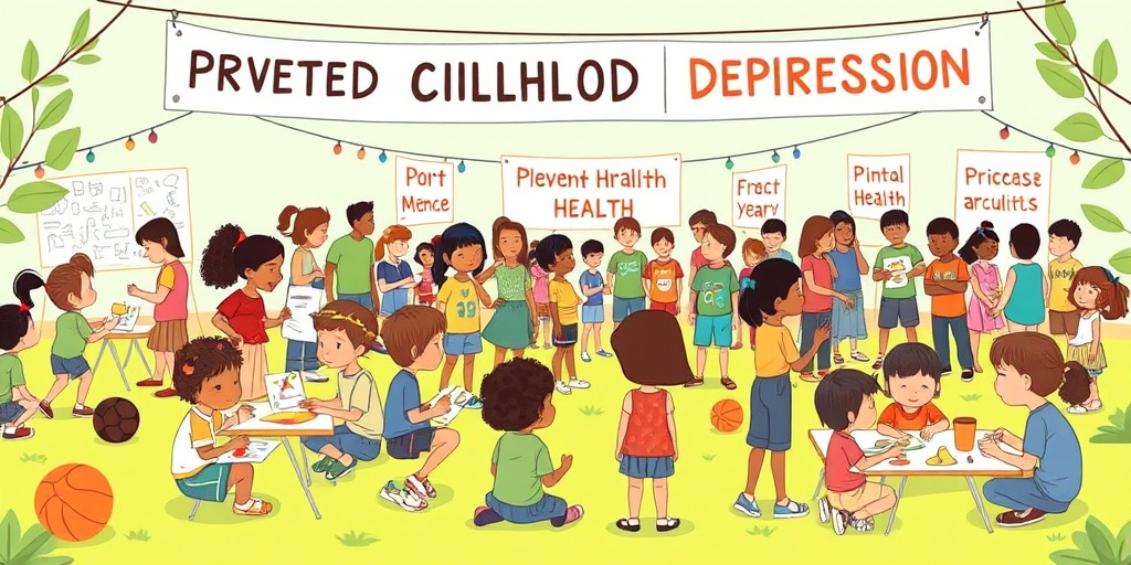 Vibrant community event showcases children engaging in activities, promoting mental health awareness and fostering connection.  5.png