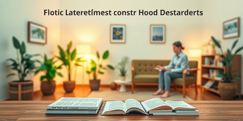 A cozy therapy room features a therapist and patient, promoting healing with calming decor and supportive tools. 4.png