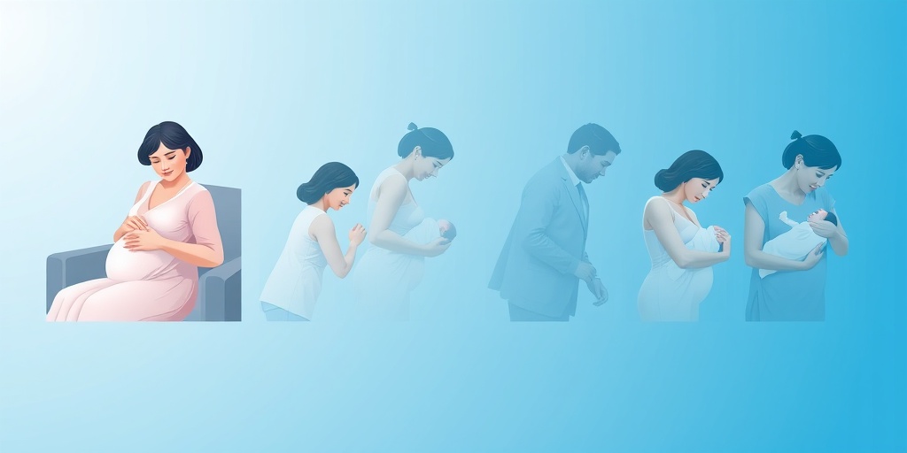 A dynamic sequence illustrating childbirth stages, from calm home labor to hospital delivery with attentive medical professionals.  2.png