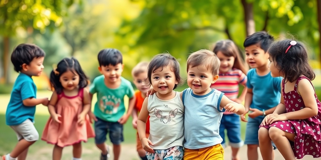 A group of children plays in a park, with one child showing early Gianotti Crosti signs, highlighting social interaction.  3.png
