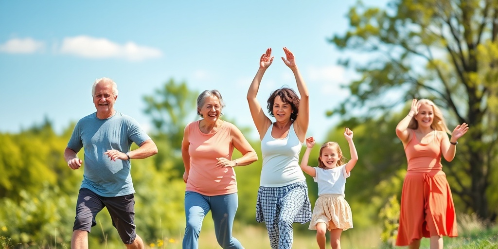 A multi-generational family enjoys a fun outdoor activity, surrounded by lush greenery and a bright, cheerful atmosphere.  5.png