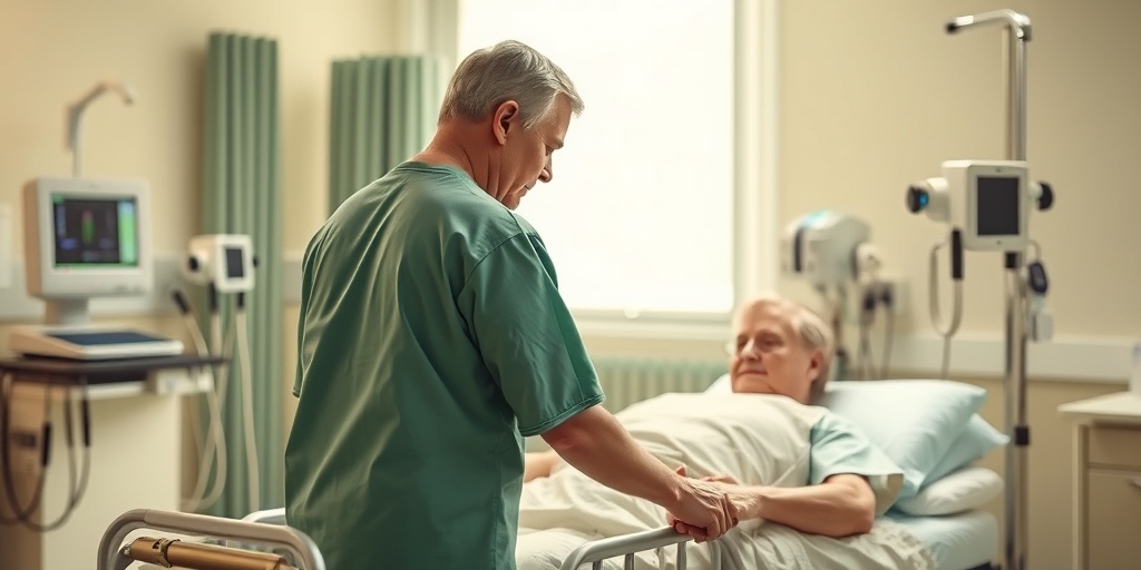 A patient receives rehabilitation support from a therapist, emphasizing recovery from bacterial meningitis in a warm, inviting atmosphere.  4.png