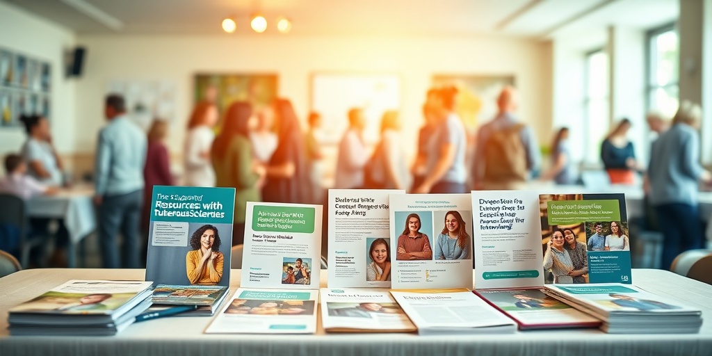 A table displays support resources for Tuberous Sclerosis, with a community event fostering connection and shared experiences.  5.png