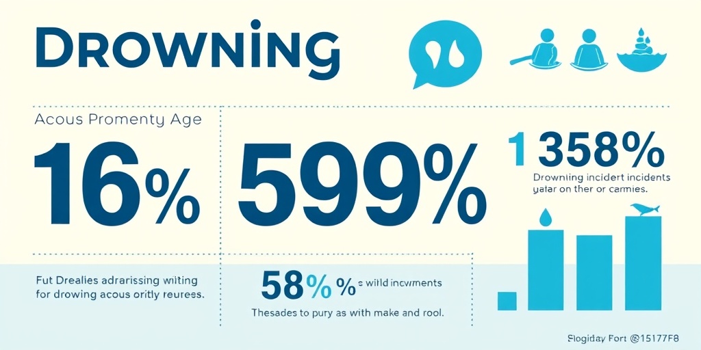 An infographic displays drowning statistics with bold numbers and graphs, emphasizing water safety awareness across age groups.2.png