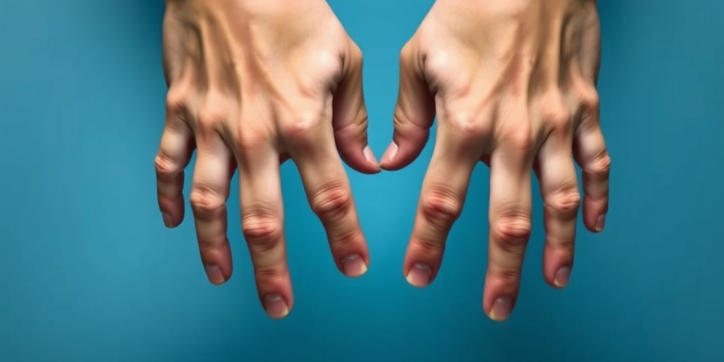 Close-up of hands showing broad, short fingers and digit fusion, set against a subtle blue background.  2.png