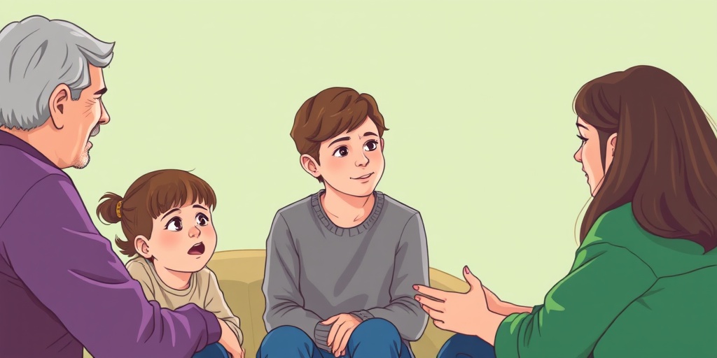 Teenagers in a supportive group therapy session share empathy, emphasizing community in coping with Hunter Syndrome.  5.png