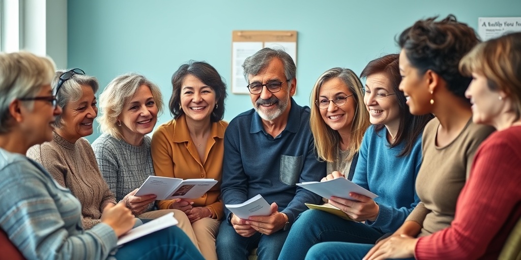 A diverse support group meeting fosters empathy and understanding among individuals living with HNHA.  5.png