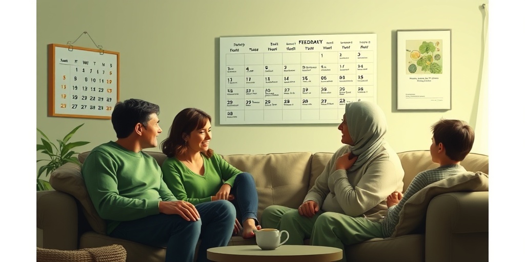 A family discusses LCH treatment options in a cozy living room, conveying hope and resilience in a supportive atmosphere.  5.png