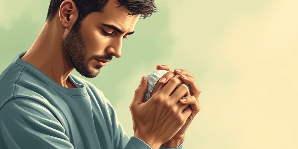 A focused individual expertly applies a dressing to a head wound, showcasing proper technique in a soothing green and white setting. 4.png