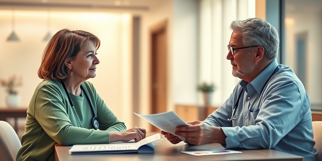A healthcare professional discusses treatment options with a patient in a warm, modern clinic, symbolizing hope and collaboration. 4.png