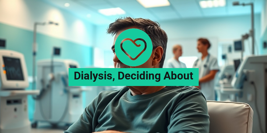 A patient sits thoughtfully in a bright dialysis center, surrounded by advanced machines and caring staff. β’ Yesil Health AI