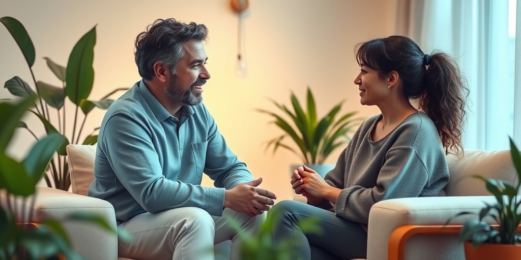 A warm counseling session where a therapist and patient connect emotionally, surrounded by calming decor and soft lighting. 5.png