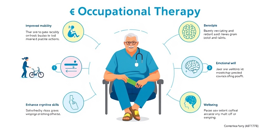 An infographic highlights occupational therapy benefits, showcasing improved mobility and emotional well-being against a creamy white backdrop.  2.png