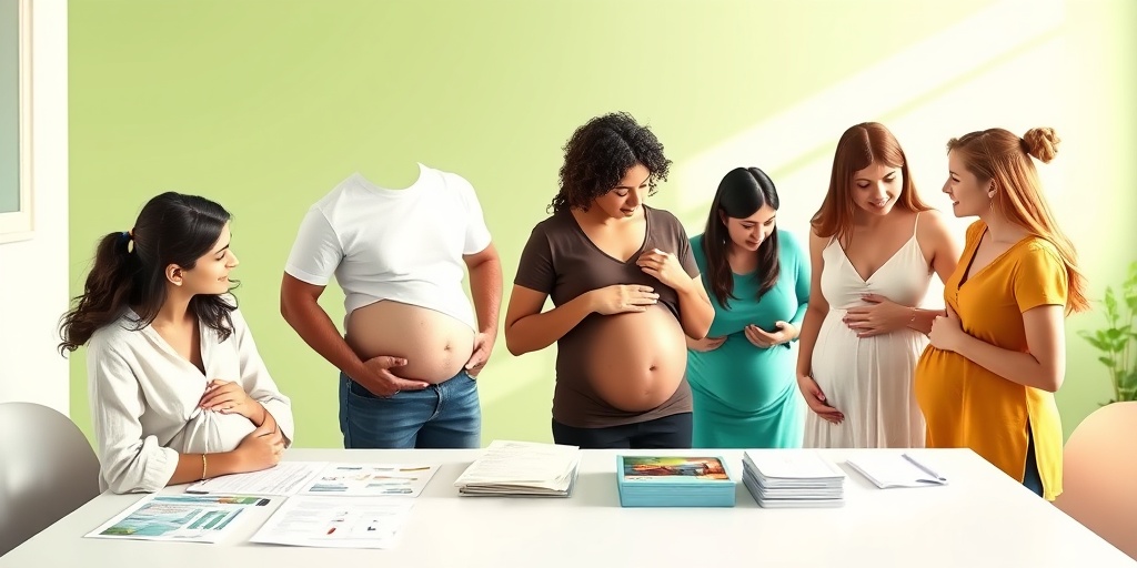 Expectant parents in a prenatal class discussing Trisomy 18, surrounded by educational materials in a welcoming setting.  3.png