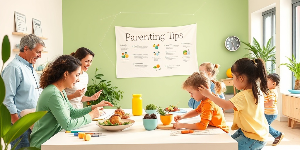 Parents learn about nutrition and physical activity in a dynamic workshop, while children participate in fun exercises nearby.  5.png