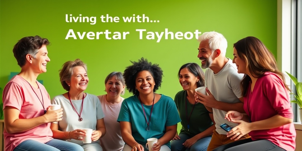 A diverse group engaging in supportive activities, showcasing hope and resilience while managing ventricular tachycardia in a vibrant setting.  5.png