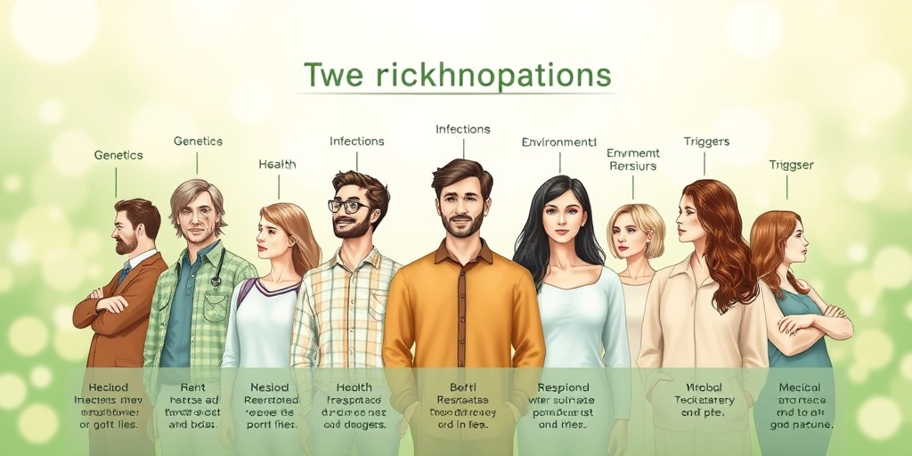 A diverse group of individuals representing IgA Nephropathy risk factors, posed thoughtfully against a blend of green and creamy whites.3.png