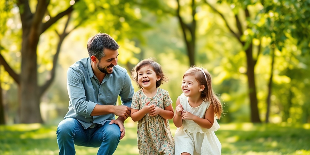 A family of twins enjoys a fun outdoor activity in a park, surrounded by greenery and joyful laughter.  5.png