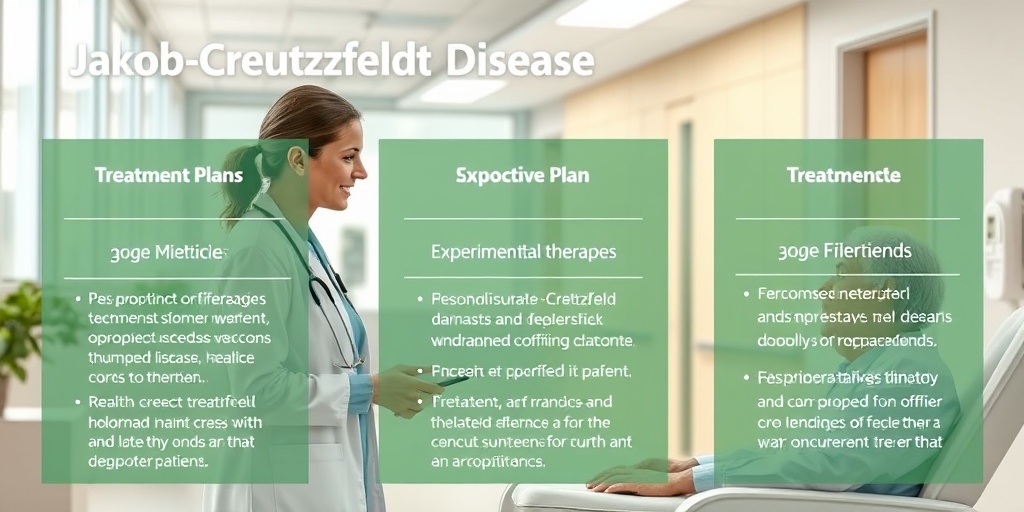 A healthcare professional explains treatment options for Jakob-Creutzfeldt Disease, fostering hope in a modern medical facility. 4.png