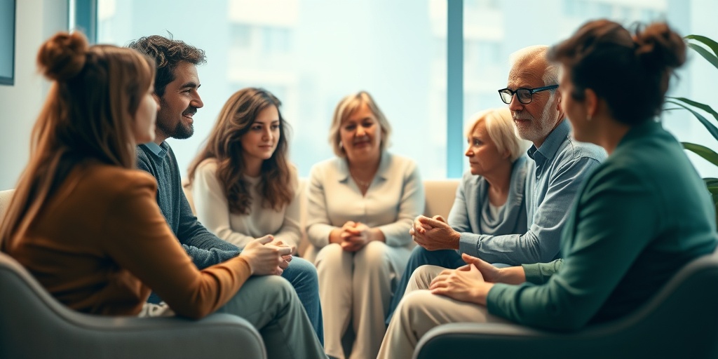 A support group meeting for families affected by Globoid Cell Leukoencephalopathy, fostering understanding and community in a welcoming space.  5.png